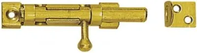 Produktbild von 10x Grendelriegel mit Knopf 70x16mm Gartentorfalle Torverriegelung gelb