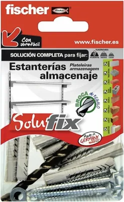 Imagen del producto de Kit de fijación Fischer Solufix 502684 para estanterías, 25 piezas