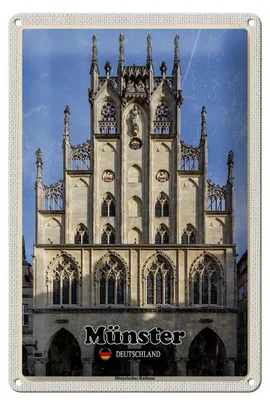 Produktbild von Blechschild Städte Münster Historichesrathaus 20x30cm
