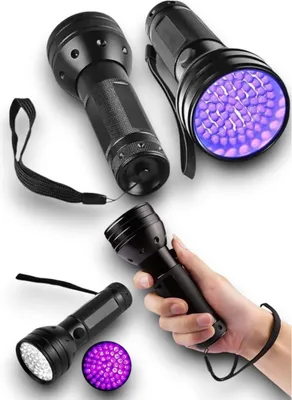 Obrázok produktu pre Výkonná Uv Tactická Svetlochodka Na Hľadanie Jantáru, Bankoviek A Hliníka S 51 Led
