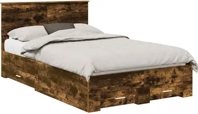 Obrázok produktu pre Rám postele Dymová dub 120 x 200 cm Kompozitné drevo