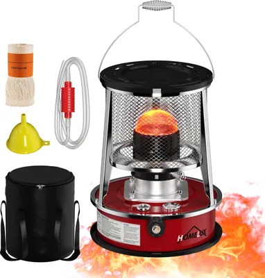 Produktbild von Tragbarer Petroleumofen 2600W – Mobiler Kerosinheizer mit Tragetasche, Kippschutz, Sauerstoffsensor & Stufenloser Temperaturregelung – Ideal als Notheizung, fürs Camping, Gartenhaus oder Werkstatt