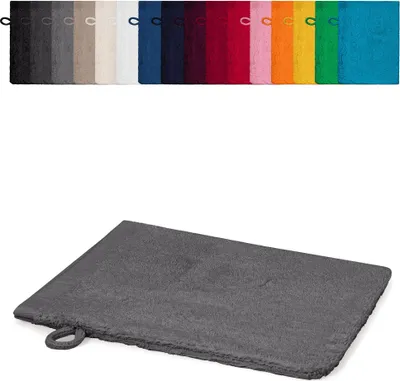Produktbild von Waschhandschuh 15x21 cm Waschlappen 100% Baumwolle, Farbe: Hellgrau