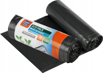 Zdjęcie produktu dla Worki Na Śmieci Eko Pack Ravi 120L - Mocne Worki Ldpe, 10 Sztuk