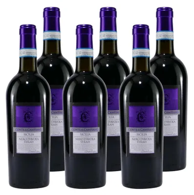 Produktbild von Conte di Campiano Nero d'Avola Syrah IGT -trocken- (6 x 0,75L)