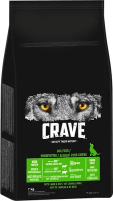 Produktbild von CRAVE™ Hund Beutel mit Lamm und Rind 7kg