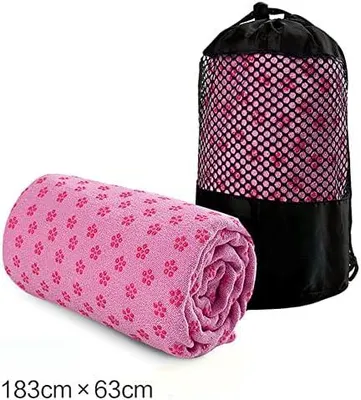 Produktbild von Morbuy Mikrofaser Hot Yoga Handtuch, Yoga Mat 183x63cm rutschfest Fitnesstuch Weich Atmungsaktiv Antirutsch Yogatuch Gilt für Fitness Ausbildung