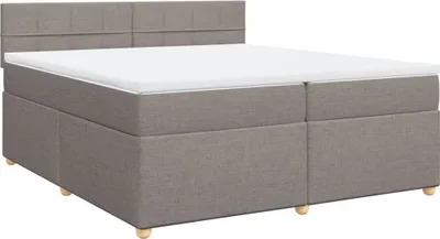 Produktbild von vidaXL Boxspringbett mit Matratze Taupe 200x200 cm Stoff
