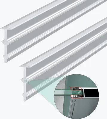 Produktbild von Mai & Mai Duschdichtung Duschtürdichtung für 6mm Glasstärke | Ersatzdichtung Duschwand Wanddichtung | Länge: 200cm Bremen Dichtung
