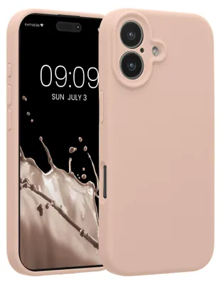 Produktbild von kwmobile Silikon Case für Apple iPhone 17 Hülle - Soft gummierte Handyhülle, Schutzhülle Cover in Altrosa