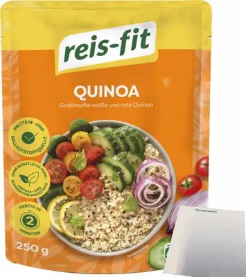 Produktbild von Reis-Fit Express Reis Quiona (250g Packung) + usy Block