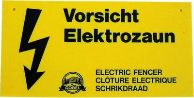 Produktbild von Warnschild Elektrozaun Weidezaun Zubehör Schild Warnung