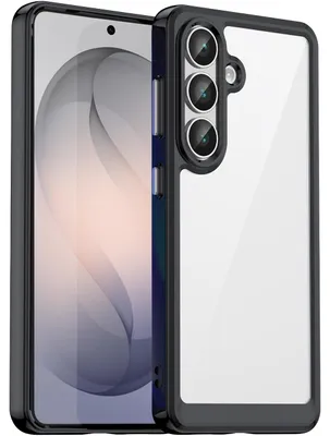 Produktbild von Hülle für Samsung Galaxy S26, Klar Rückseite Stoßfeste TPU Silikon Bumper Schutzhülle Schwarz