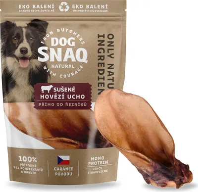 Obrázek produktu pro DOG SNAQ hovězí ucho sušené 1 ks