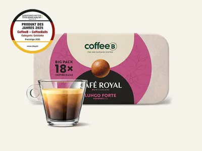 Produktbild von CoffeeB Lungo Forte Big Pack (18 Balls)