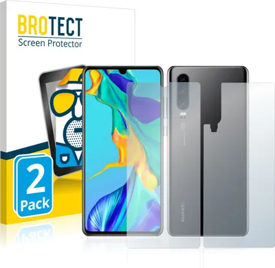 Produktbild von 2x BROTECT Schutzfolie für Huawei P30 (Vorder + Rückseite) Folie Matt Entspiegelt