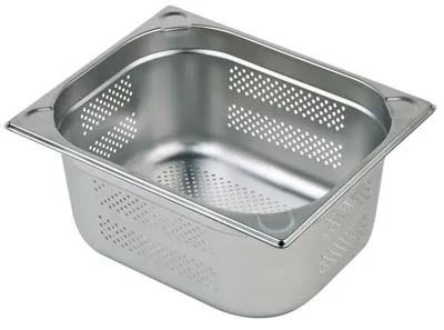 Produktbild von APS GN-Behälter 1/1 Edelstahl, gelocht, Tiefe: 40 mm, Inhalt: 5,00 Liter