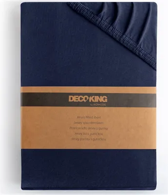 Produktbild von Baumwolllaken AmeliaHome AMBER navy blau 100-120X200+30