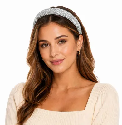 Produktbild von Strass Haarreif für Damen | Haarschmuck für Hochzeit, Party & Alltag Farbe: Silber