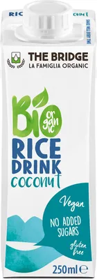 NAPÓJ RYŻOWO - KOKOSOWY BEZ DODATKU CUKRÓW BEZGLUTENOWY BIO 250 ml - THE BRIDGE