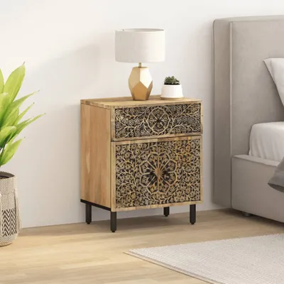 Produktbild von Nachttisch 50x33x60 cm Massivholz Mango 358223