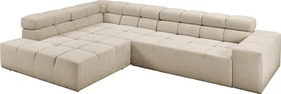 Produktbild von KAWOLA Sofa NEVADA Ecksofa Feincord beige Recamiere links