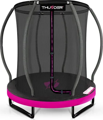 Produktbild von Thunder Gartentrampolin Ultra 140 cm 4,5 ft Innennetz 50 kg Rosa Schwarz