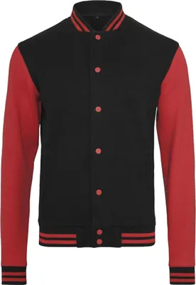 Produktbild von Build Your Brand Herren Sweat College Jacke RW5677 (4XL) (Schwarz/Rot)