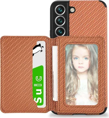 Produktbild von König Design Hülle kompatibel mit Samsung Galaxy S22 5G Kunststoff Soft Handyhülle - Handy Case Braun