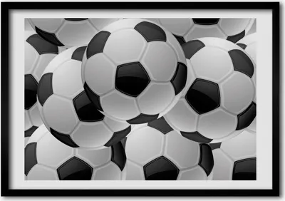 Produktbild von Bild - Bilderrahmen - 100 cm x 70 cm - MDF - Rahmen - Foto - Wandkunst Fußball