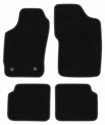Image de Tapis de sol en moquette pour Peugeot 309 1985-1993 (liftback) – jeu 4 pièces, noirs, sur mesure – Wielganizator BASIC