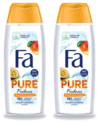 Produktbild von 2 x Fa Douchegel Pure Freshness Mango & Passievrucht - 250 ml - Vorteilspackung - 2 Stücke
