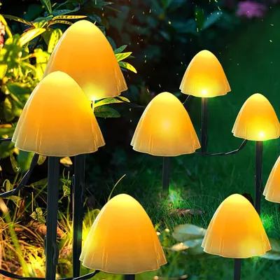 Produktbild von Solar-LED-Leuchten Outdoor-Garten,Pilzfee Lichterketten Lichter,3,8 Meter 12 Lichter