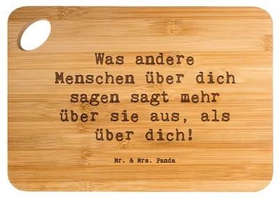 Produktbild von Mr. & Mrs. Panda Schneidebrett Spruch Mobbing bewältigen Selbstwert - Transparent - Geschenk, Selbstvertrauen, handgefertigte Produkte, Zuversicht, Frühstücksbrettchen