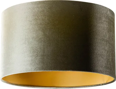 Produktbild von Samtlampenschirm grün mit goldener Innenseite 35/35/20