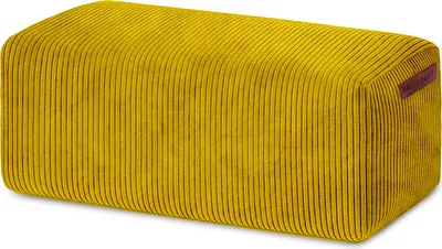 Produktbild von Green Bean® Indoor Sitzhocker Pouf 70x33x28cm EPS-Perlen Füllung & Cordstoff Kuschelig Weich Waschbar - Drinnen Bodenkissen Liegekissen Sitzkissen Sitzhocker Relax-Sessel Kinder Erwachsene Stoff Gelb