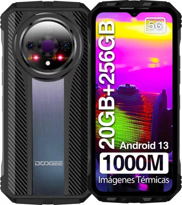 Immagine prodotto di DOOGEE V31 GT 5G Telecamera termica Cellulare outdoor Senza contratto 20 GB + 256 GB 10800 mAh/66 W 6,58" FHD + 120 Hz Android 13 Smartphone, NFC/OTG/WI-FI 6, nero