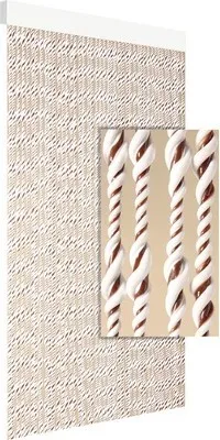 Produktbild von Türvorhang Ember braun-weiß 90x210 cm