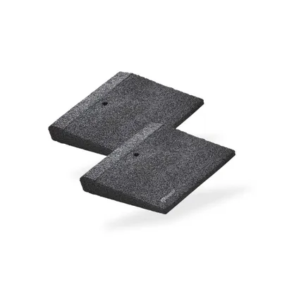 Immagine prodotto di set di rampe per cordoli bepco (2 pezzi), rampa per scooter - nero, con rondelle incorporate per il fissaggio, ciascuno lungo 25 cm, alto 4 cm