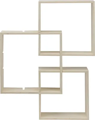 Produktbild von Glorex Design-Rahmen Holz Quadrat 3 Stück