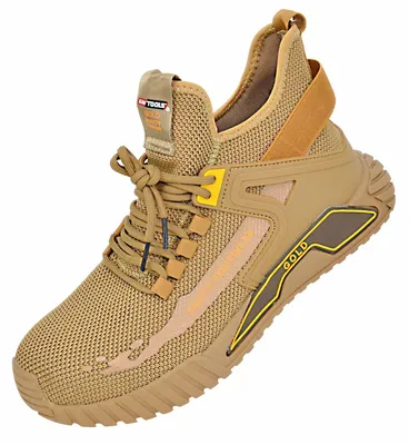Imagen del producto de AW Tools - Zapatos de seguridad uni para hombre/mujer, ligeros, modelo AW1095 (talla 44 EU), color marrón claro