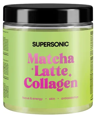 Produktbild von SUPERSONIC Matcha Latte Collagen Klassisch 280 g – japanischer Matcha mit Fischkollagen & Kokosmilch, 20 Portionen