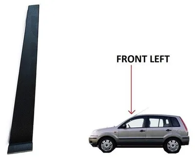 Rückansicht von Für Ford Fusion 2002- Türsäule Tür Abdeckung Leiste VORNE LINKS + Clips mit Fokus auf Befestigungselemente