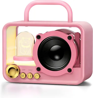 Image de Mini haut-parleur Bluetooth avec éclairage RVB, son stéréo et basses, Bluetooth 5.3, batterie 8 heures, TF et USB, portable pour les fêtes, le bureau et les activités en plein air, cadeau