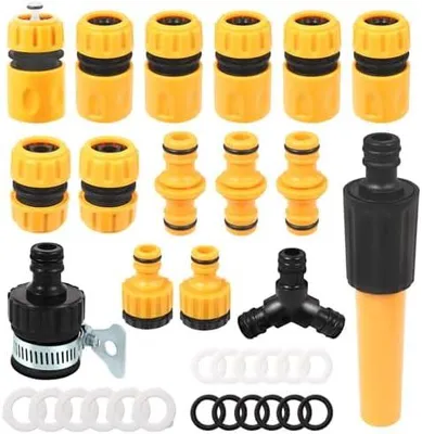 Produktbild von Gartenschlauch Anschluss Schlauchverbinder 1/2 Zoll Gardena Set 16 Stück Schlauchanschluss 1/2 Zoll Gardena Schlauchverbinder Gardena Anschluss Schlauchkupplung Gardena Kupplung 1/2 Zoll