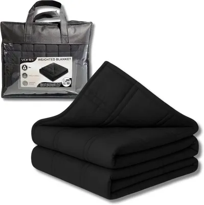 Obrázok produktu pre Závažná prikrývka, 9 kg, 150 x 200 cm, čierna, pre lepší spánok