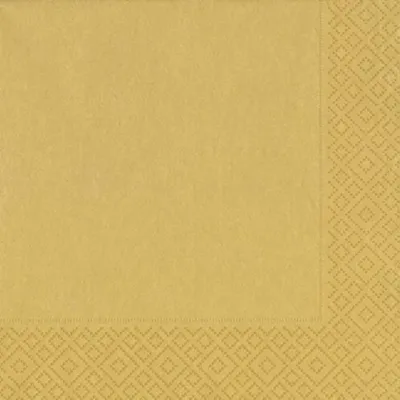 Produktbild von DUNI 105804/ Duni Weihnachts Lunchservietten - 33 x 33 cm, uni gold