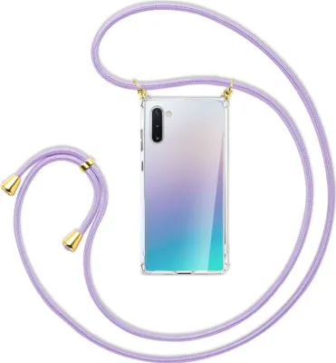 Produktbild von Handykette Backcover-Schutzhülle mit Band (Metall goldfarben) für Samsung Galaxy Note 10 - violett