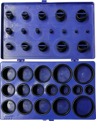 Produktbild von O-Ring Sortiment, Ø 3 - 50 mm, Säure-, Benzin- und Ölbeständig