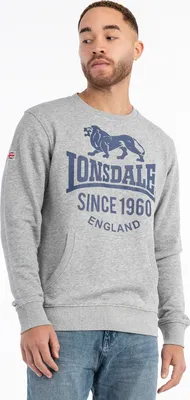 Obrázok produktu pre Pánska mikina s výstrihom regular fit NOSS Marl Grey/Navy 3XL Lonsdale